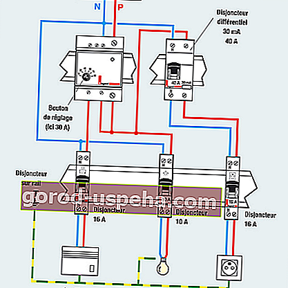 Одноконтурный выключатель нагрузки: схема подключения